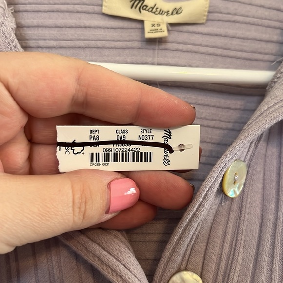 Madewell Variegated Rib Boxy Polo Shirt - Picture 8 of 13